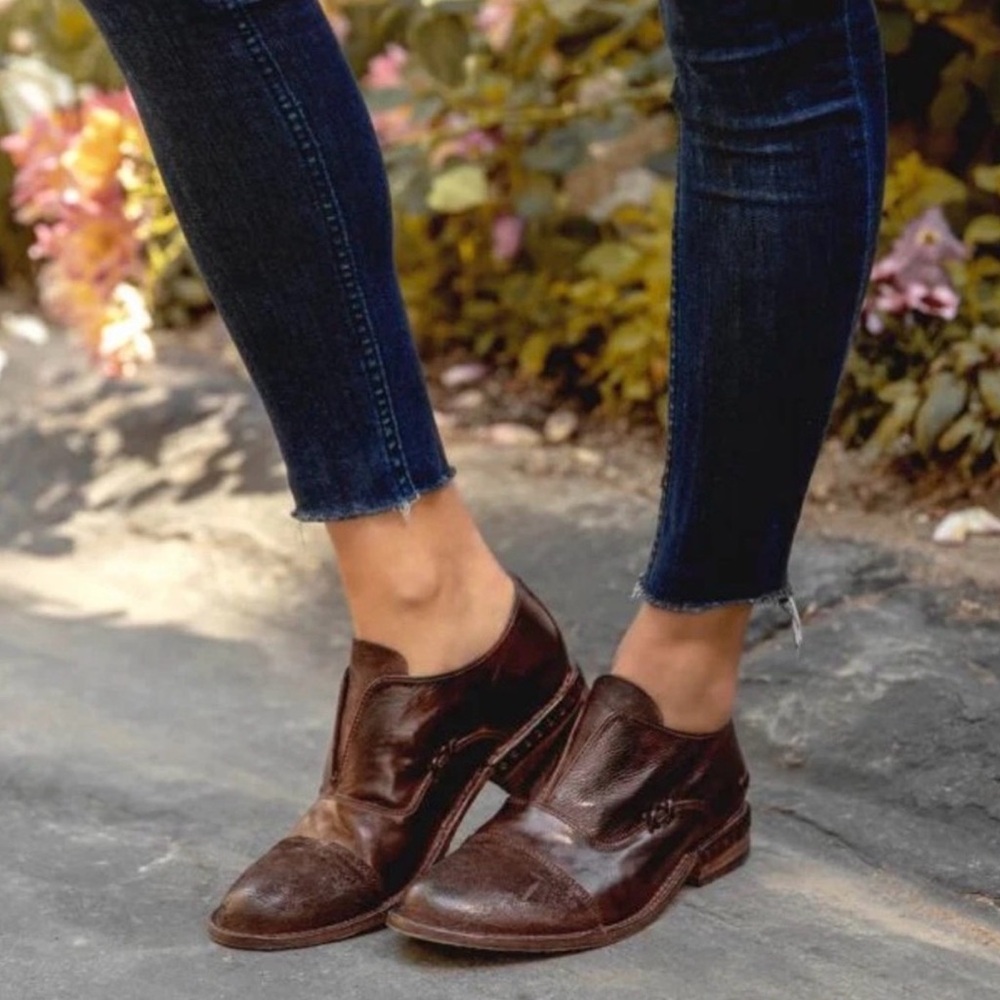 Bed Stu Brown Leather Flats